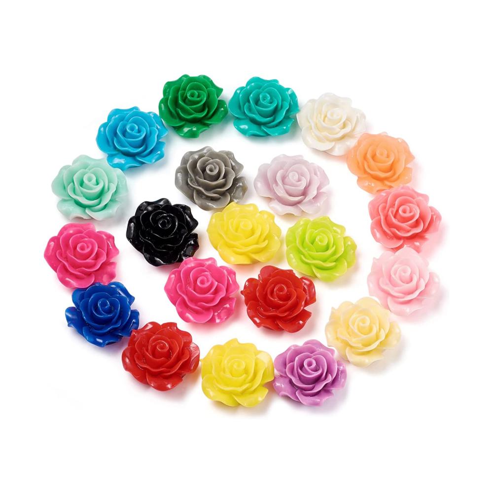 mini small Resin Crafts Rose Flower For Home decor