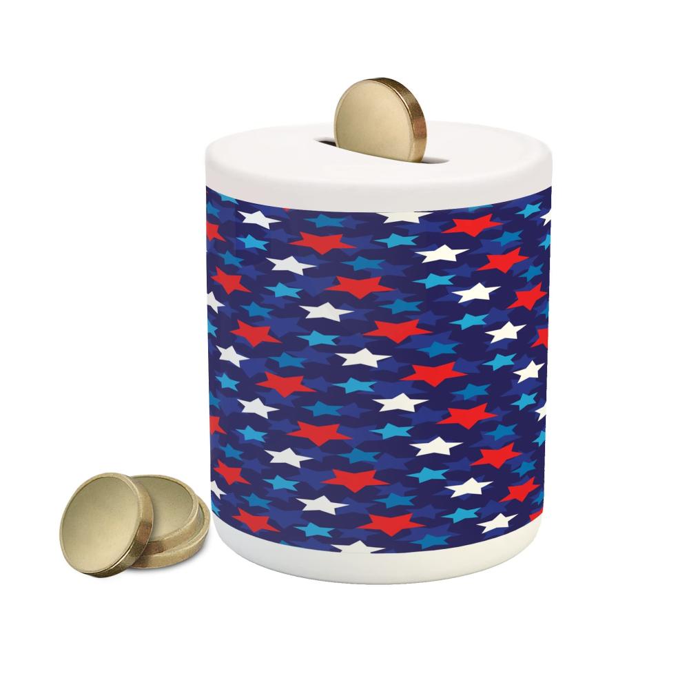 Round Cylinder White Sublimation Ceramic Money Box