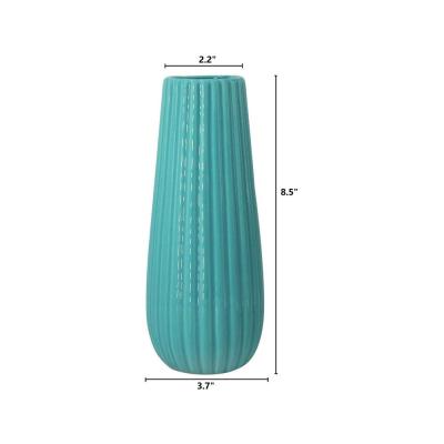 blue ceramic turquoise flower vase picture 3