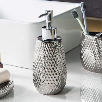 Holder Liquid Soap Dispenser silver bathroom accessories set picture 4