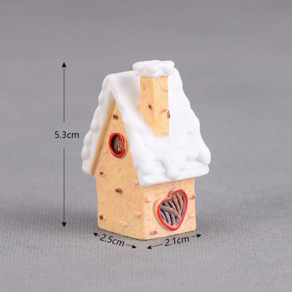 factory custom miniature resin christmas village house figurines picture 2