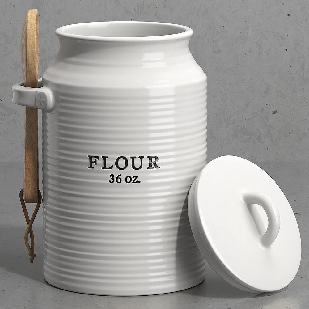 Kitchen ceramic flour and sugar container canister picture 3