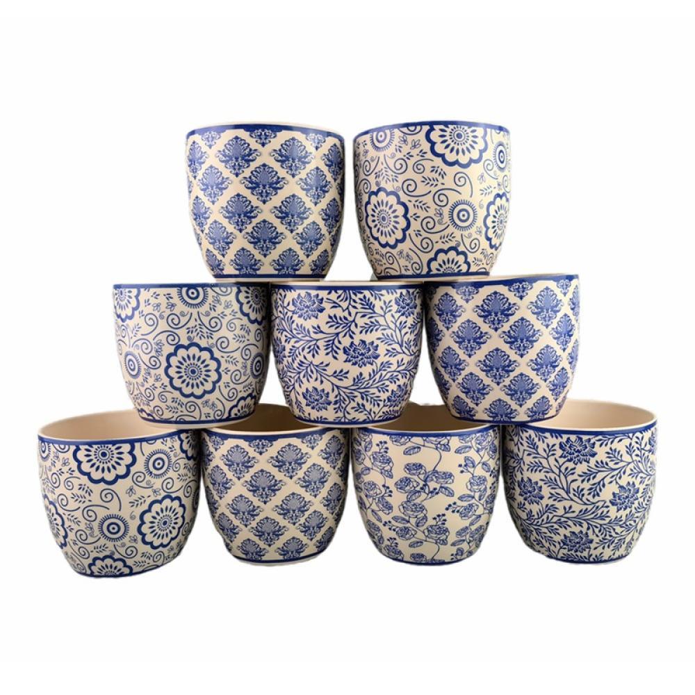 Blue and White Vintage Chinoiserie Planter