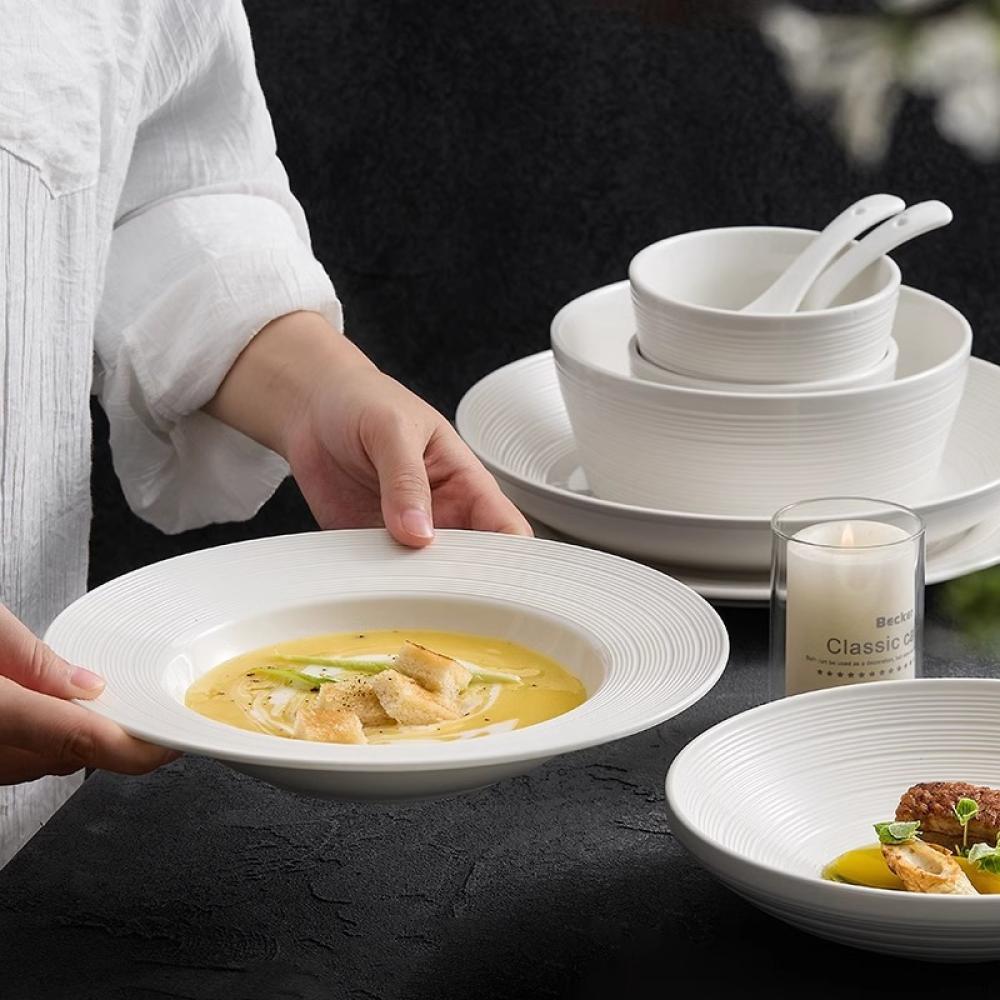 white ceramic plate