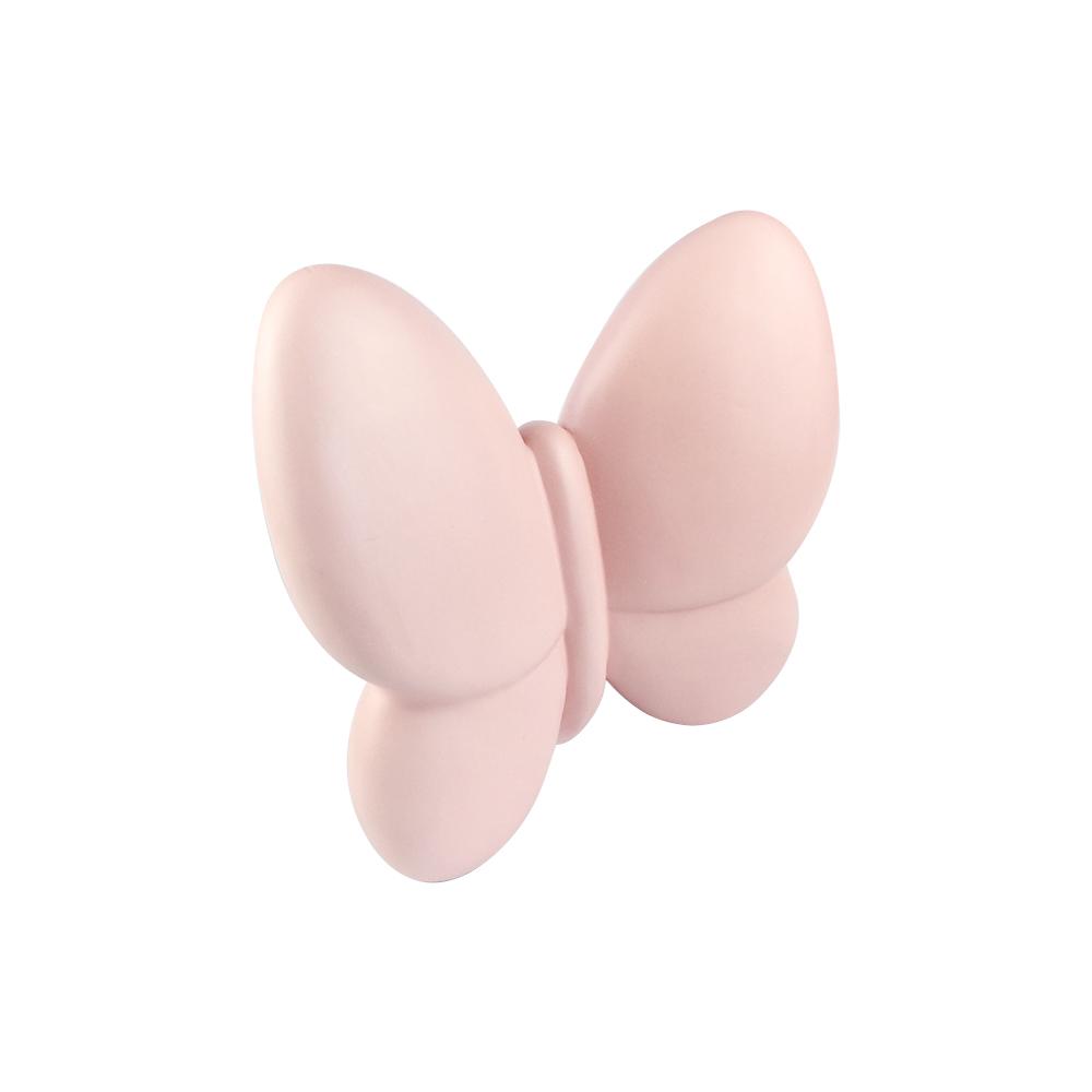 3d Pink Ceramic Butterfly Figurines Wall Interior Home Decor