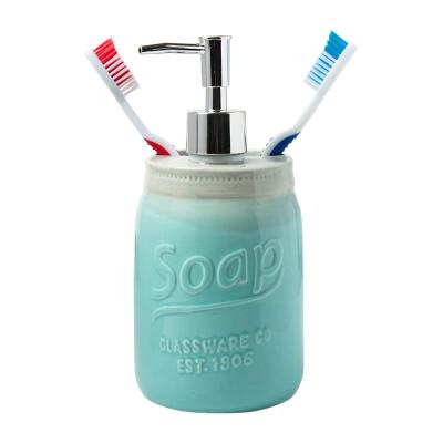Liquid Soap Dispenser mason jar bathroom accessories set picture 1