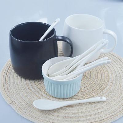 white small ceramic tea spoon set picture 3