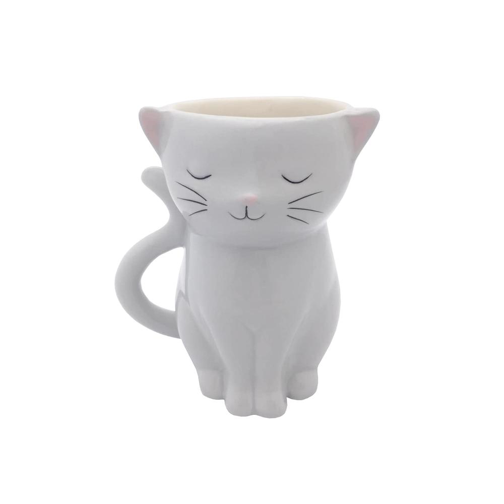 Cute Cartoon Animal Ceramic Cat Shaped Flower Vase