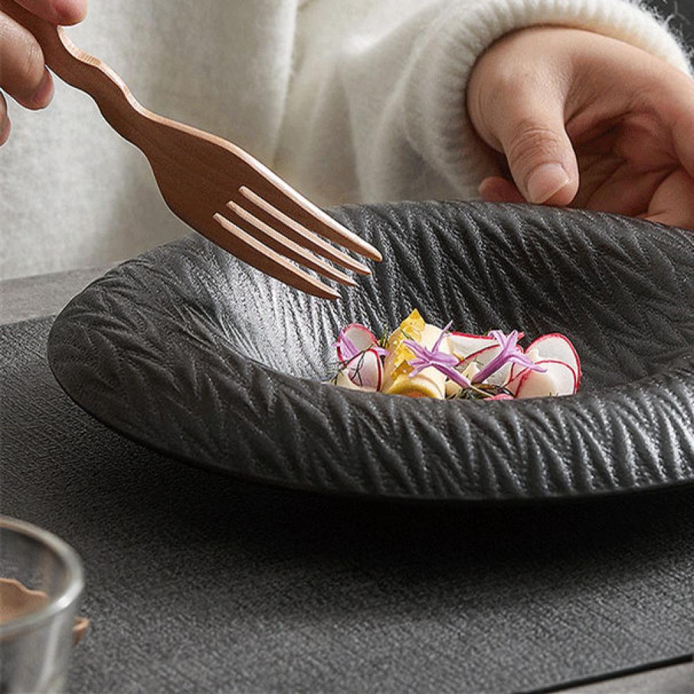 Piatto da dessert moderno in ceramica bianca personalizzato allingrosso