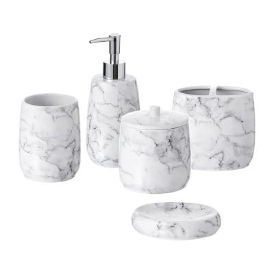 ceramic bath soap dispenser accessories toothbrush holder set thumbnail