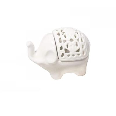 Custom Creative Elephant Ceramic Tea light Candle Holder thumbnail