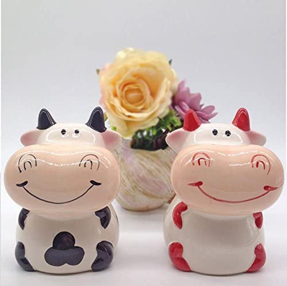 ceramic cute cow money coin box piggy bank