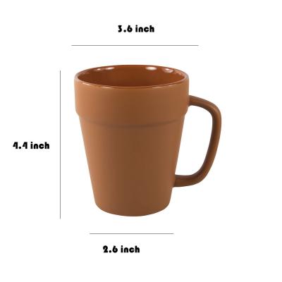 terracotta clay craft tea coffee cup mug picture 1