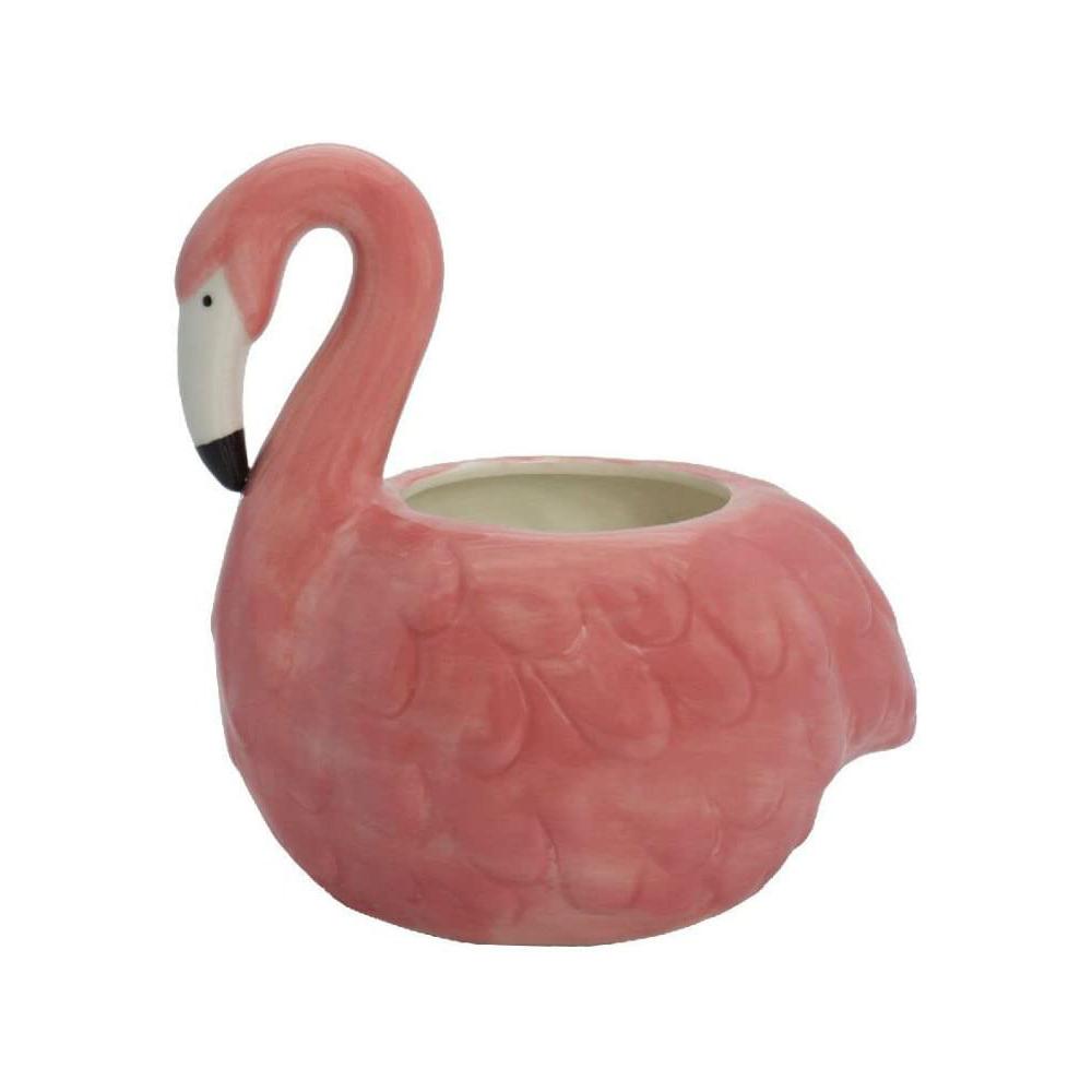 cute animal ceramic flamingo flower planter plant pot picture 2