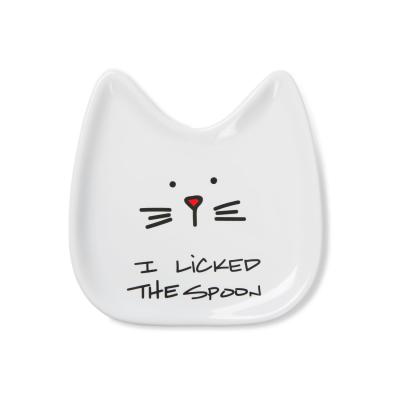 Ceramic Cat Serving Spoon Rest Holder For Table thumbnail