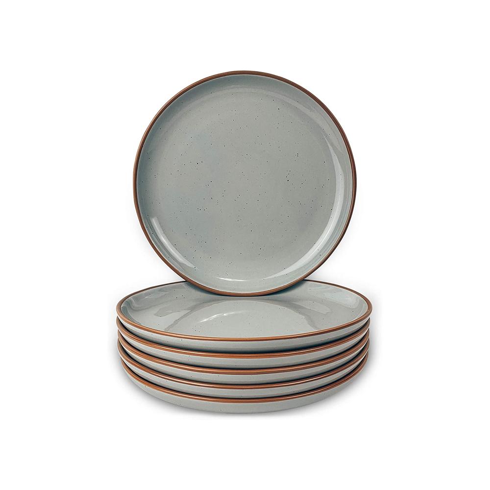 Stoneware Ceramic Dessert Salad Plates Set