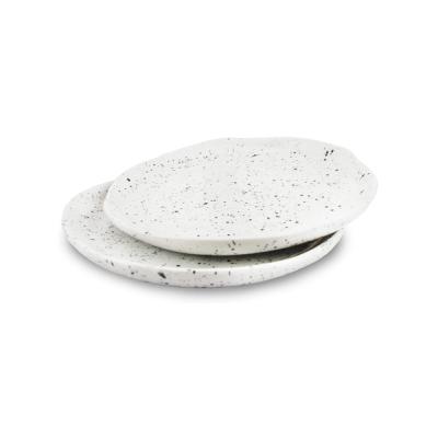 Custom handmade speckled clay stoneware ceramic dish plate thumbnail