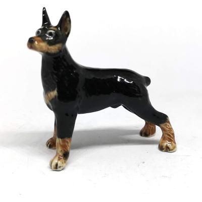Ceramic Dog Doberman Figurine Statue thumbnail