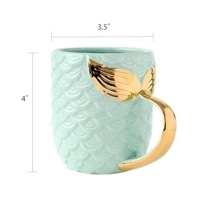 3D Unique Novelty Beautiful Pottery Tail Mermaid Mug picture 4