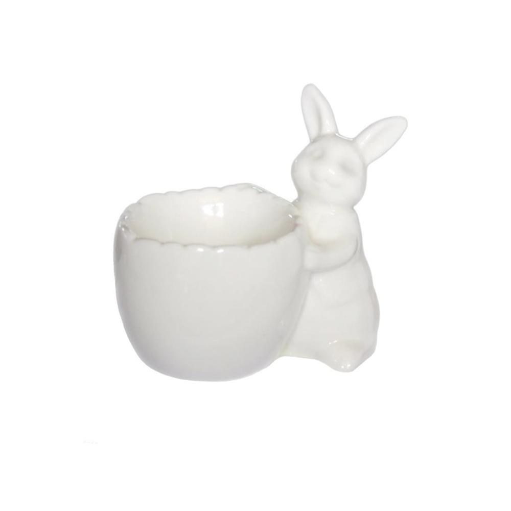 Ceramic Vintage Easter Bunny Egg Cup Holder