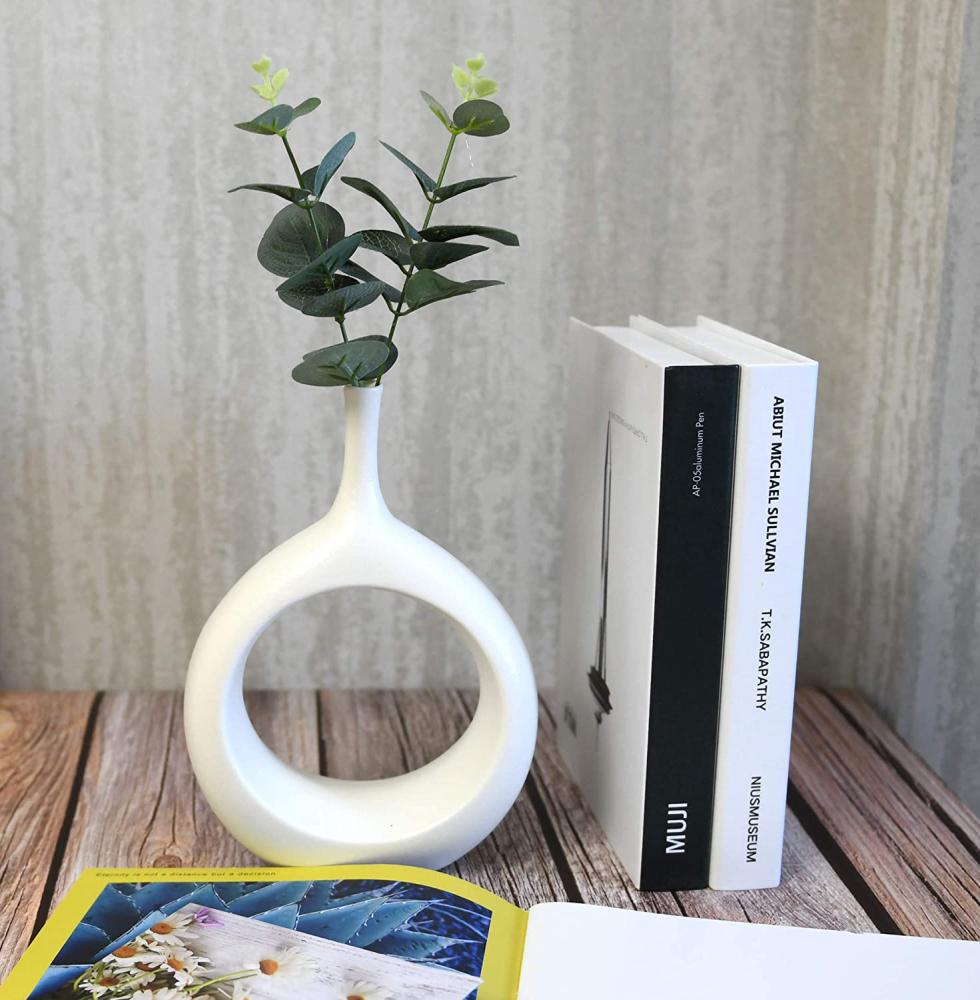 shaped Ceramic Flower Vase For Office Home Decor picture 2