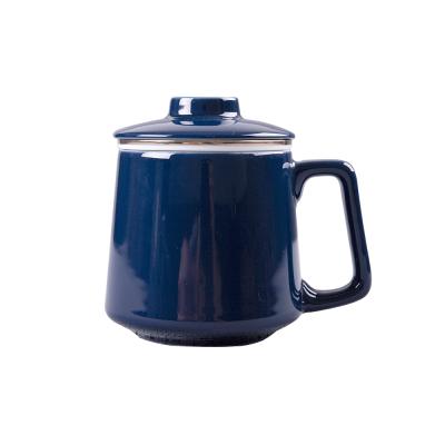 Ceramic Tea infuser Cup Mug With Lid thumbnail