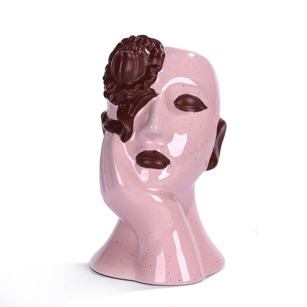 2023 spring Ceramic Face Head Flower Vase picture 4