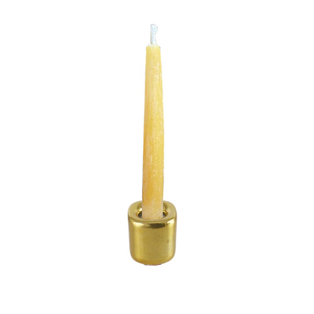 Gold Silver Ceramic Ritual Spell Candlestick Holder