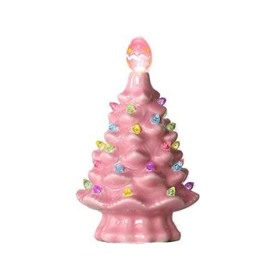 blue bunny ceramic easter tree with light up picture 2