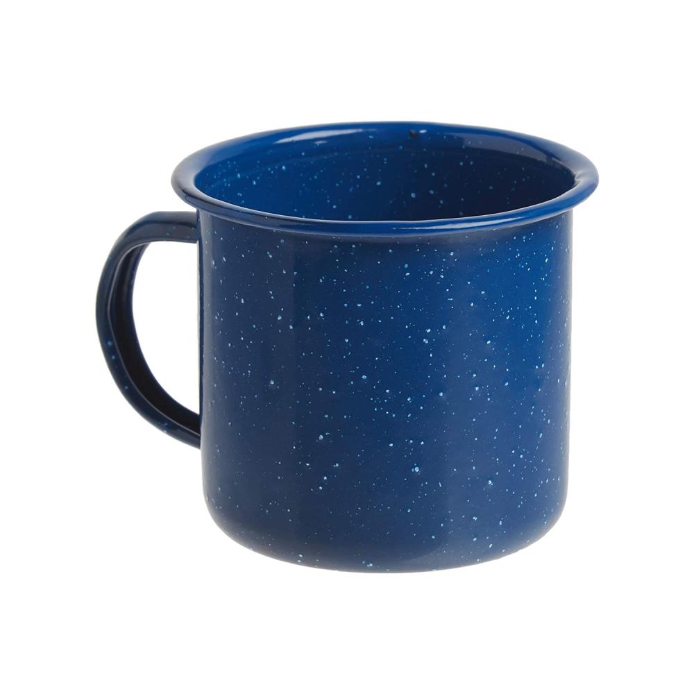 blue camping speckle dot ceramic bottle coffee mug picture 4