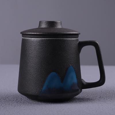 Ceramic Tea infuser Cup Mug With Lid picture 2