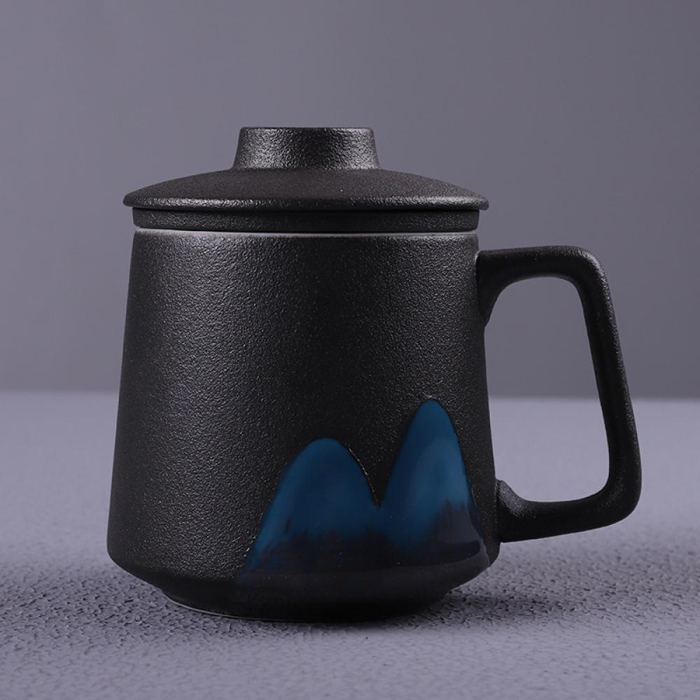 Ceramic Tea Cup Mug With Lid And Infuser