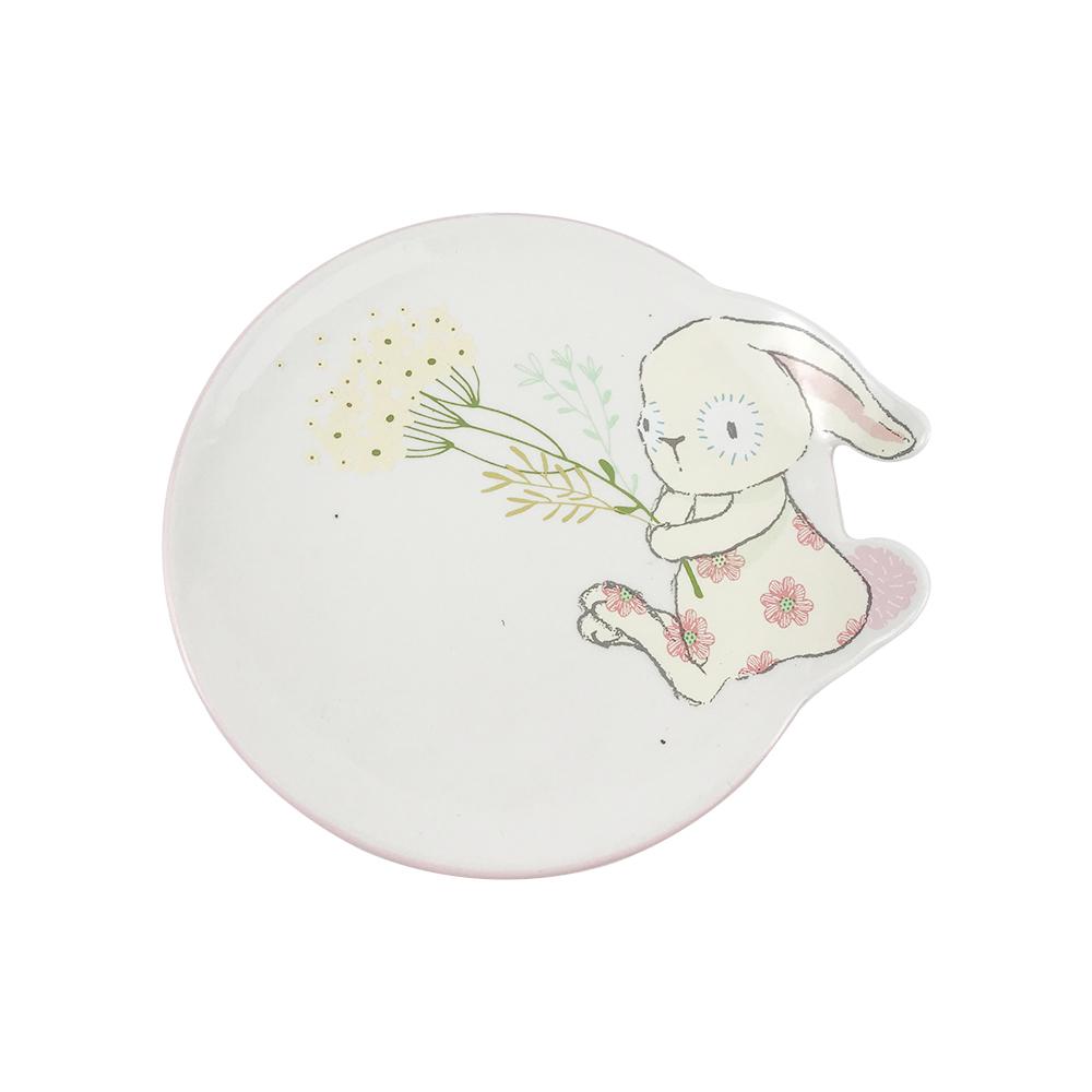 ceramic easter bunny plates tray dish picture 1