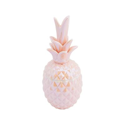  ceramic pineapple shape candy sweet cookie jar picture 1