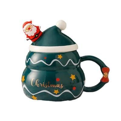 16 oz Ceramic Christmas Tree Coffee Mug thumbnail