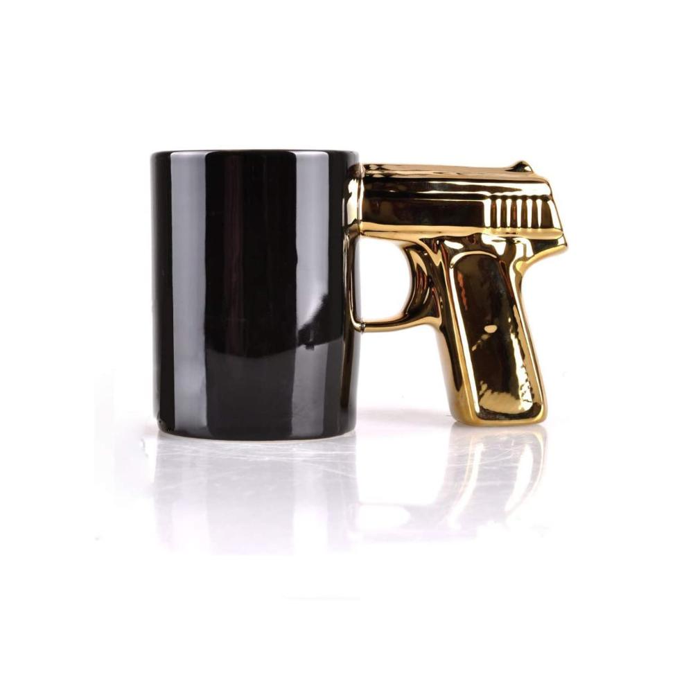 custom 3D gun shaped creativos ceramic beer coffee mug