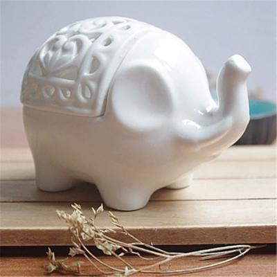 Custom Creative Elephant Ceramic Tea light Candle Holder picture 2