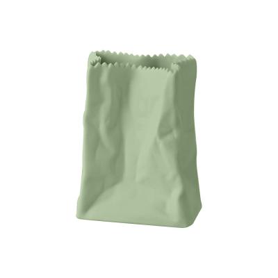 Custom crinkle grab ceramic paper bag flower vase picture 2