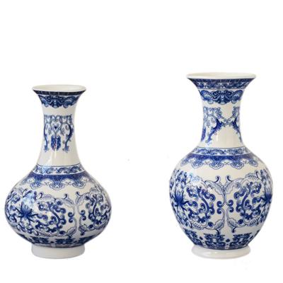 antique blue and white ming porcelain flower vase thumbnail