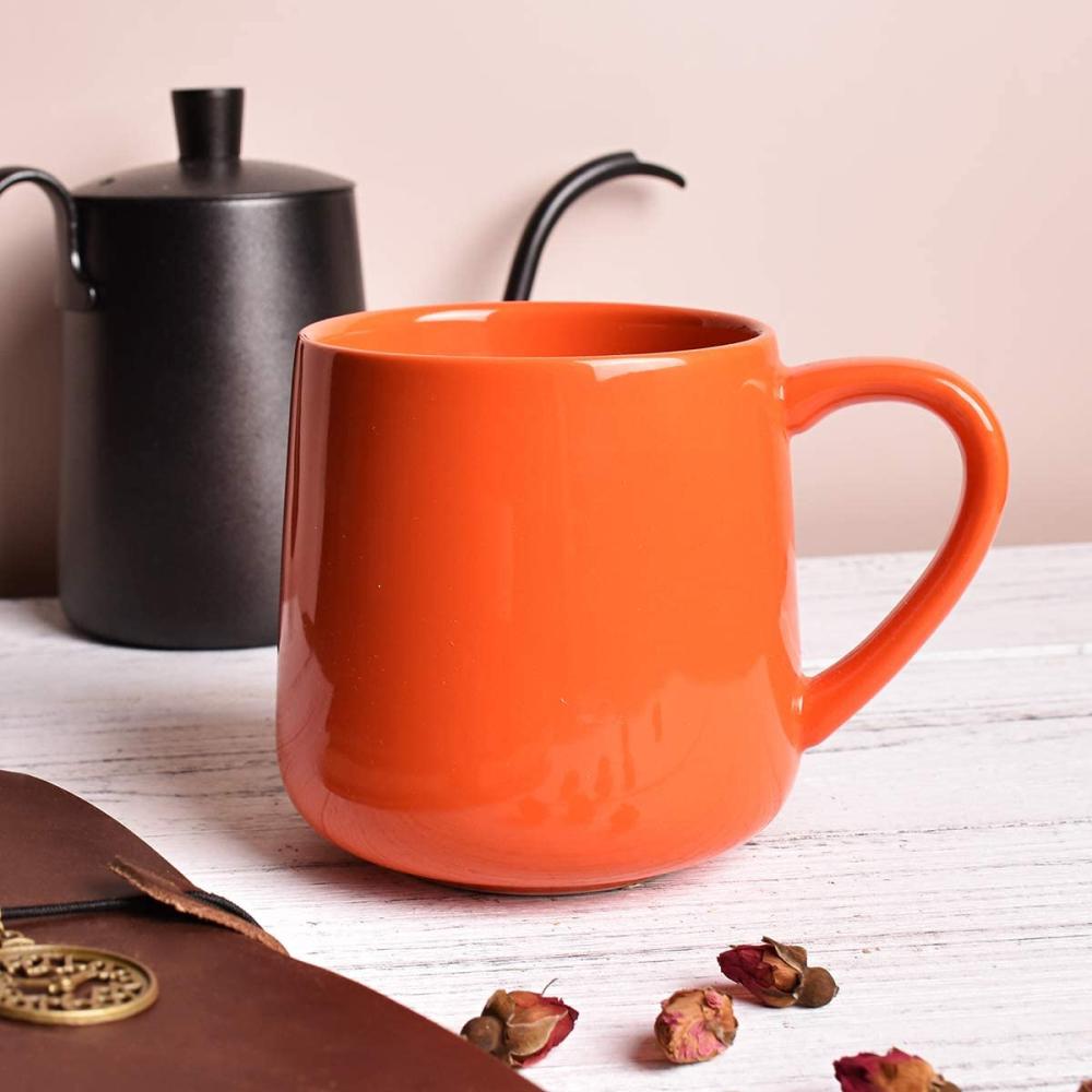 orange ceramic coffee mug picture 2
