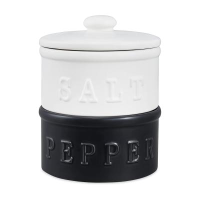 Ceramic Salt and Pepper Holder Bowls with Lid picture 1