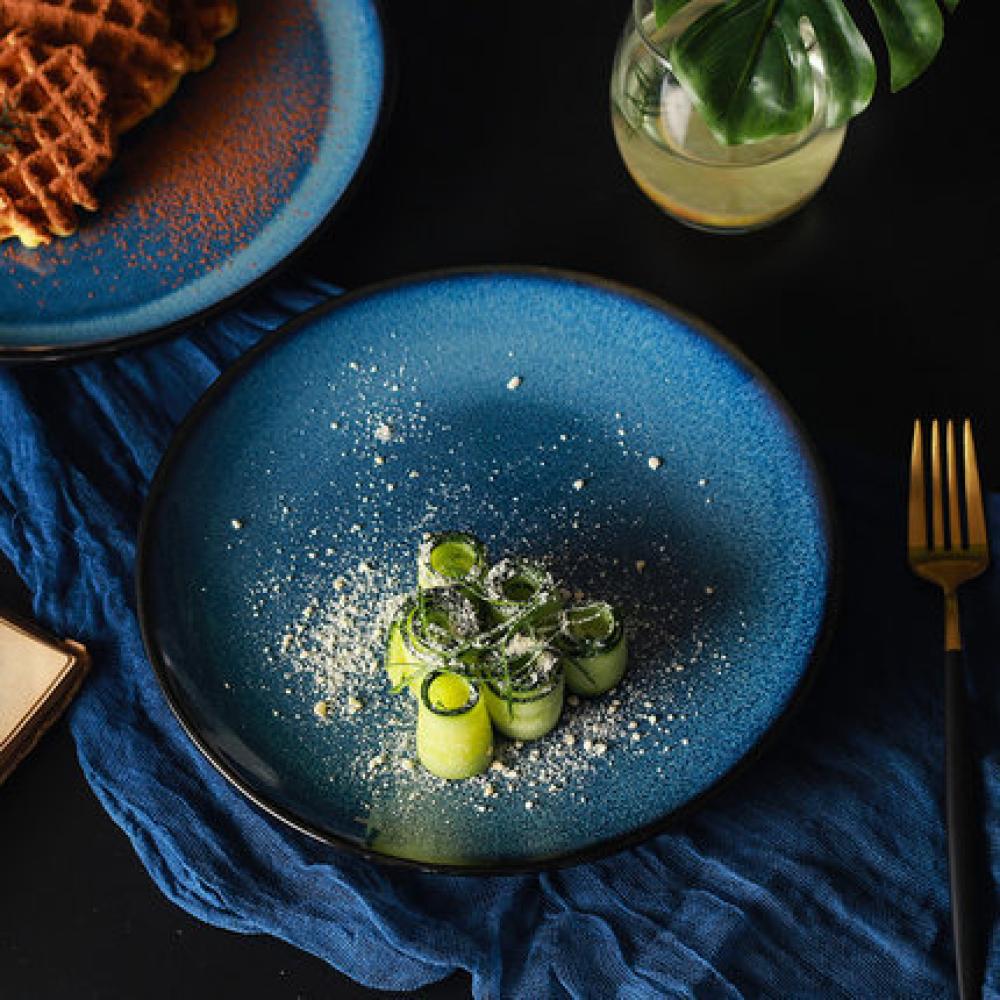 Wholesale Reactive Glaze Japanese Ceramic Susui Plate