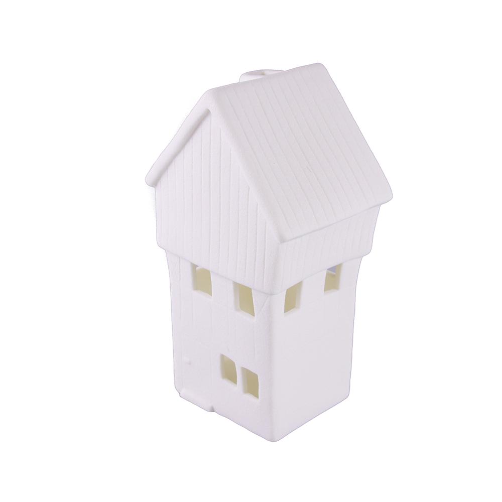 Small Little White Miniature Village Pottery Houses