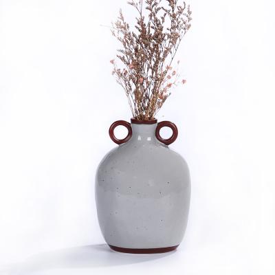 2023 Spring Ceramic Flower Vase Set With Handle picture 4