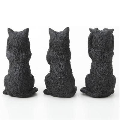 custom factory wholesale animal toy resin cat figurine picture 3