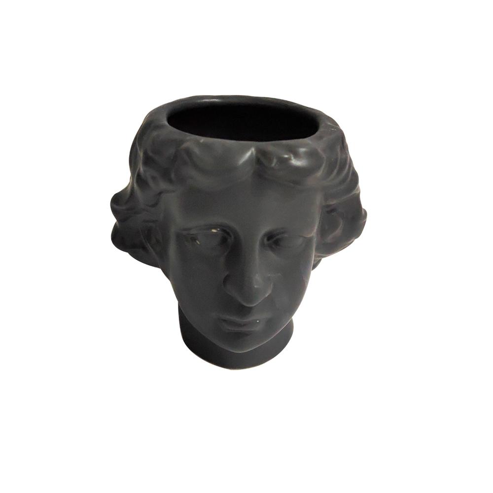 roman style face head greek David sculpture ceramic flower planters plant pot