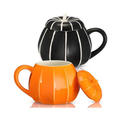 Shaped Mug Thanksgiving Fall Coffee Mug with Lid thumbnail