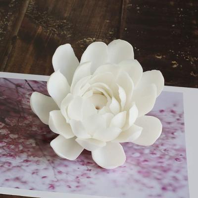flower White Lotus ceramic incense burner holder picture 3