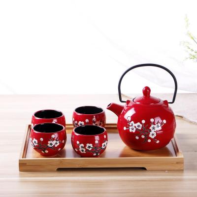 japanese style ceramic porcelain tea cup pot set picture 2