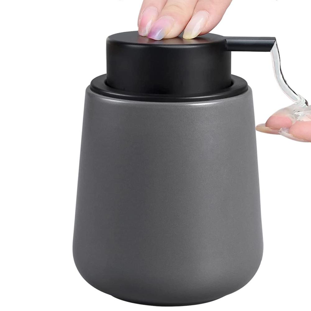 Modern Grey Ceramic Bottles Lotion Liquid Soap Dispenser